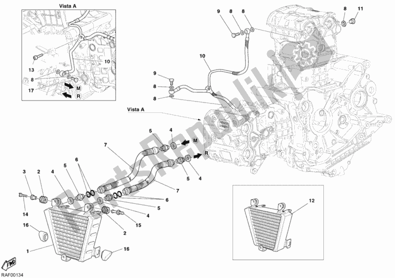 Todas las partes para Enfriador De Aceite de Ducati Superbike 749 R 2004